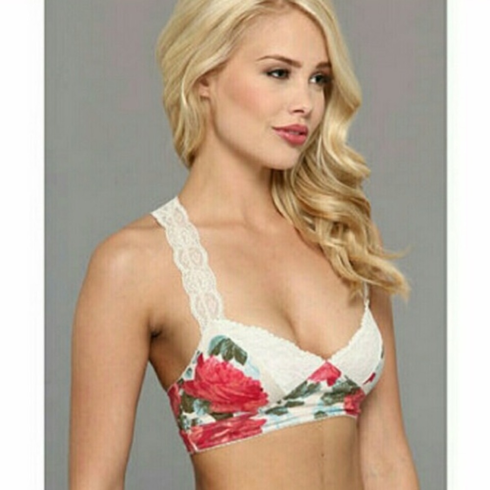 Free People Floral With Ivory Lace Bralette 🌺